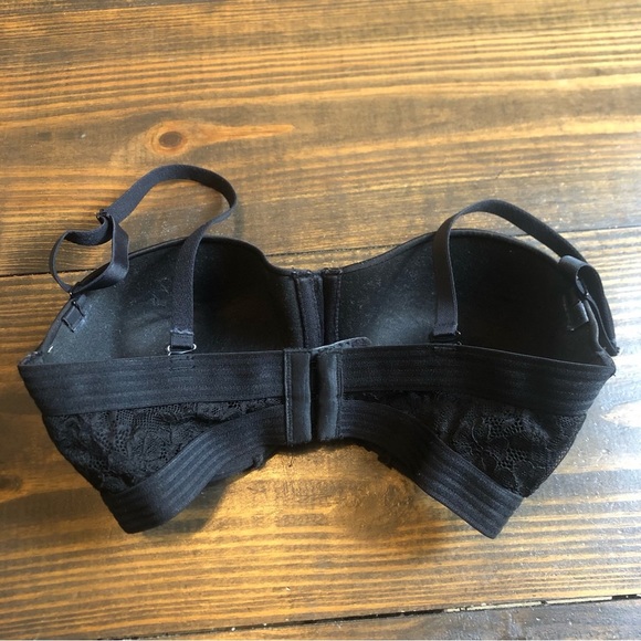 Maidenform Black Lace Bra Women’s 34D Push Up Padding Comfort Basic Convertible - Picture 4 of 5